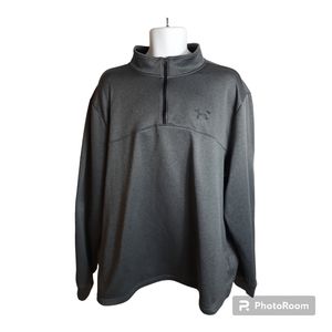 Under Armour Men's ColdGear Pull Over 1/4 Zip, Gray. Size 3XL,  Pre-owned,